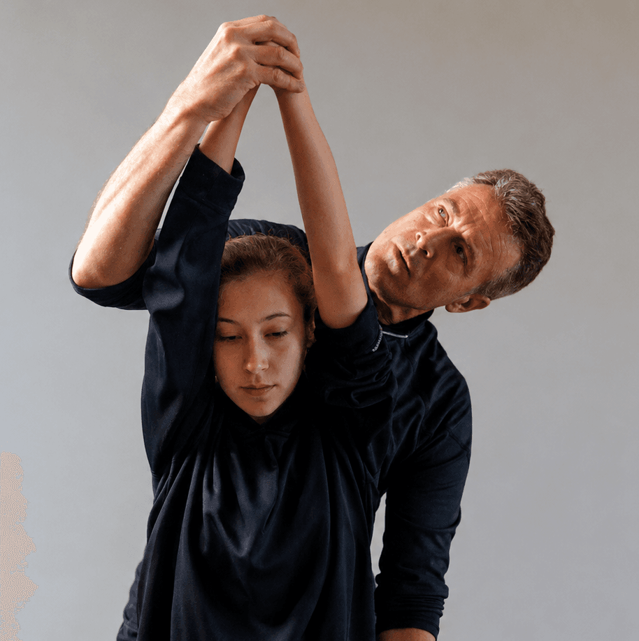 Adams Rolfing Structural Integration Arm Stretch